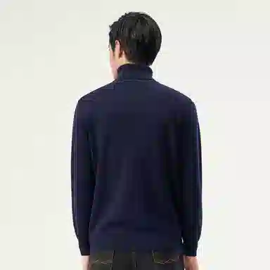 恒源祥 纯色高领针织毛衣 男款