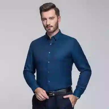 恒源祥 加绒加厚羽绒长袖衬衫 男款