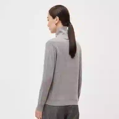 恒源祥 堆堆领纯色打底羊绒衫 女款