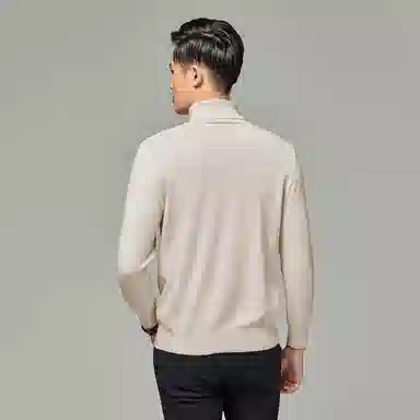 恒源祥 纯色高领套头长袖羊绒衫 男款