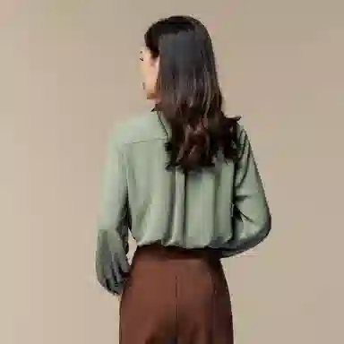 恒源祥 纯色休闲长袖衬衫 女款