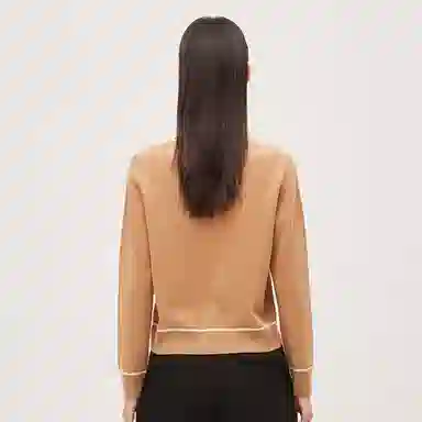 恒源祥 休闲纯色简约套头圆领毛衣 女款