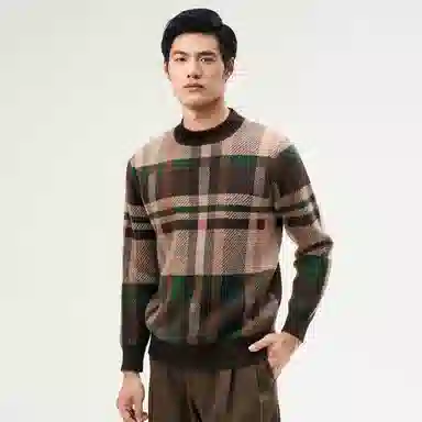 恒源祥 加厚保暖半高领羊绒衫 男款