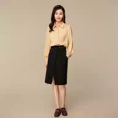 恒源祥 轻熟港味雪纺长袖衬衫 女款