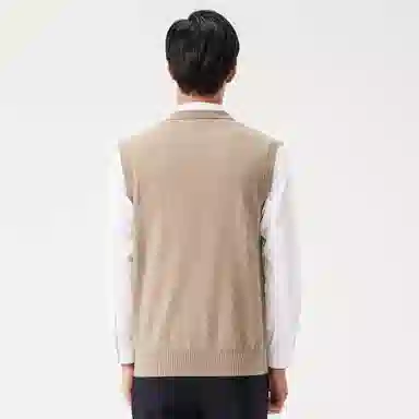 恒源祥 套头内搭马保暖针织无袖背心 男款