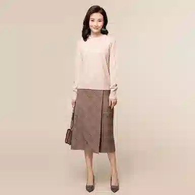 恒源祥 纯色圆领打底针织羊绒衫 女款