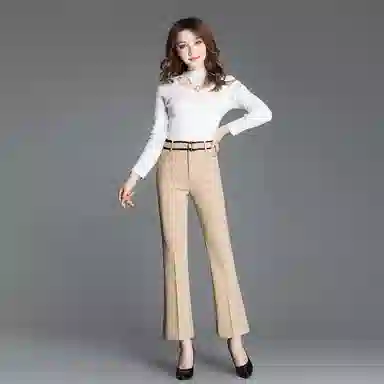 恒源祥 微喇直筒休闲裤 女款