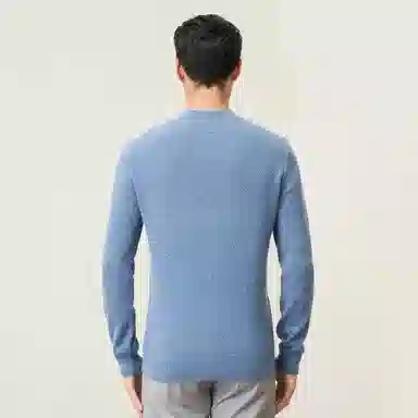 恒源祥 纯色半高领针织羊绒衫 男款