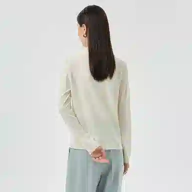 恒源祥 精纺圆领长袖薄款开衫毛衣 女款