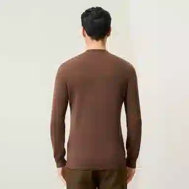 恒源祥 纯色半高领针织羊绒衫 男款