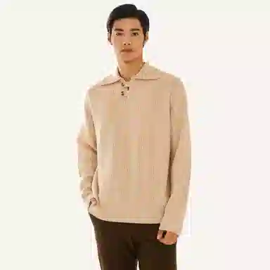 恒源祥 纯色保暖长袖毛衣 男女同款