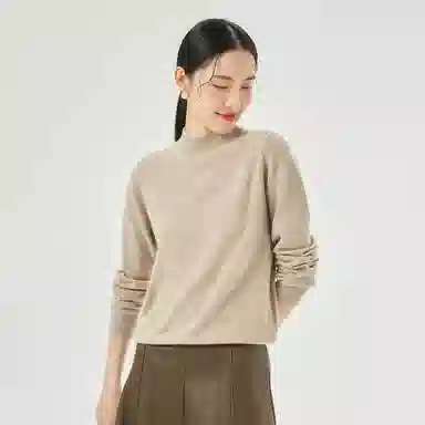 恒源祥 半高领针织衫打底羊绒衫 女款