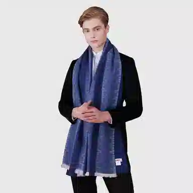 恒源祥 轻奢欧美保简约时尚 绒线围巾 男女同款情侣款