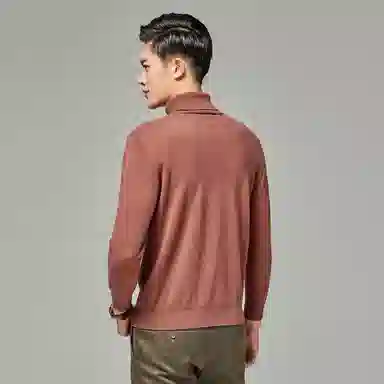 恒源祥 纯色高领套头长袖羊绒衫 男款