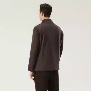 恒源祥 纯色翻领毛呢夹克 男款