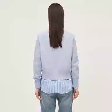 恒源祥 宽松纯色套头长袖针织衫 女款