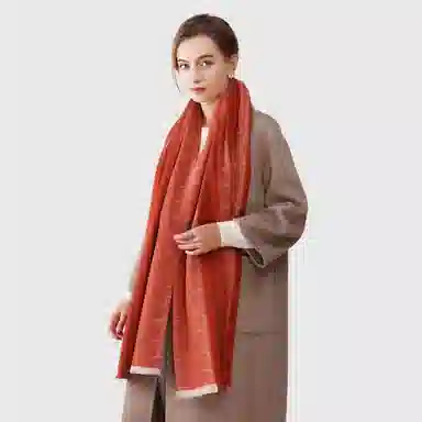 恒源祥 轻奢欧美保简约时尚 绒线围巾 男女同款情侣款