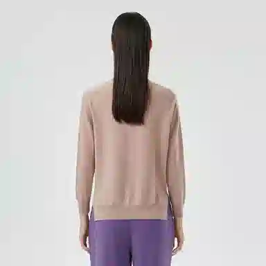 恒源祥 纯色半高领落肩长袖针织羊绒衫衫 女款