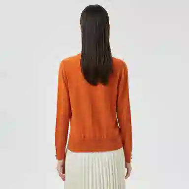 恒源祥 精纺圆领长袖薄款开衫毛衣 女款