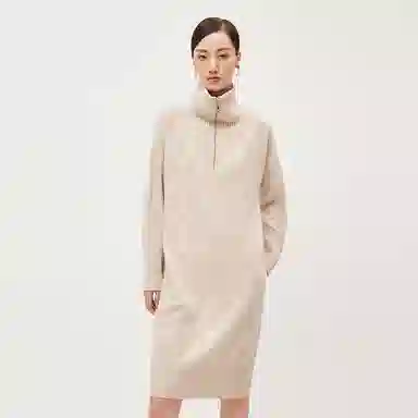 恒源祥 棋盘格高领套头毛衣 女款