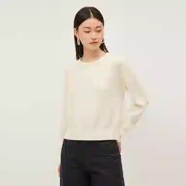 恒源祥 宽松纯色套头长袖针织衫 女款