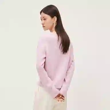 恒源祥 宽松纯色套头长袖针织衫 女款