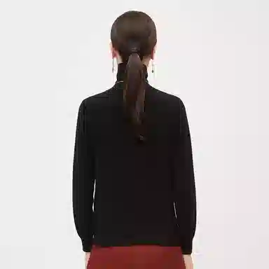 恒源祥 堆堆领纯色打底羊绒衫 女款