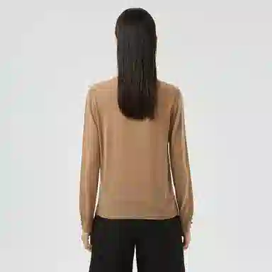 恒源祥 精纺圆领长袖薄款开衫毛衣 女款