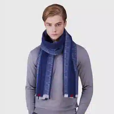 恒源祥 轻奢欧美保简约时尚 绒线围巾 男女同款情侣款