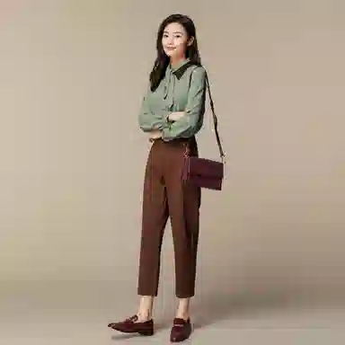 恒源祥 纯色休闲长袖衬衫 女款