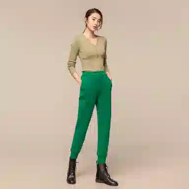 恒源祥 宽松休闲重磅束脚运动休闲裤 女款