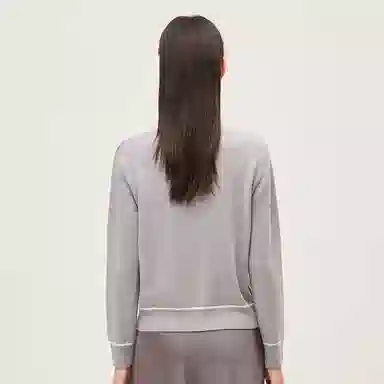 恒源祥 休闲纯色简约套头圆领毛衣 女款