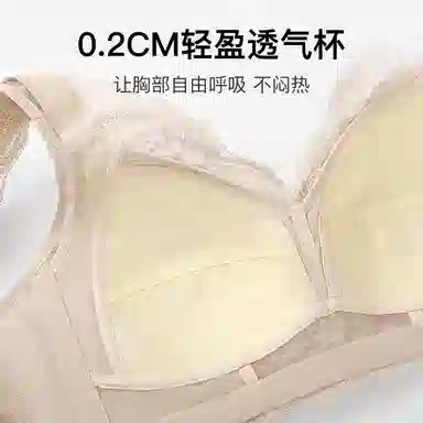润微 院线调整型蕾丝美背内衣女大胸显小无钢圈收副乳防下垂文胸 女款