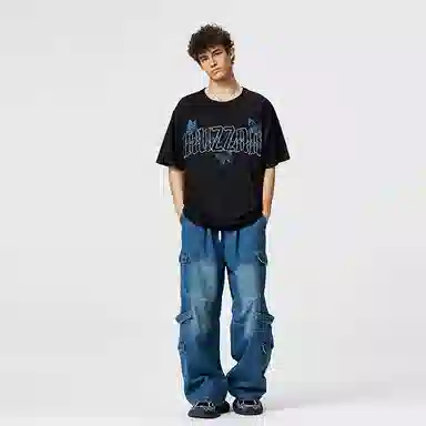 Huzzah Letter Print T-Shirt