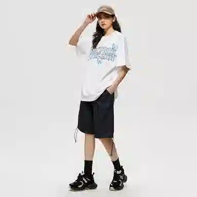 Huzzah Letter Print T-Shirt