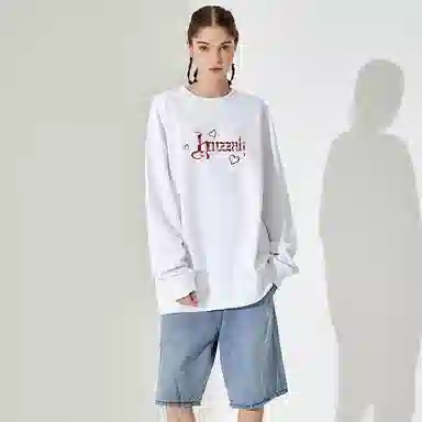 Huzzah Cupid Letter Print Sweatshirt