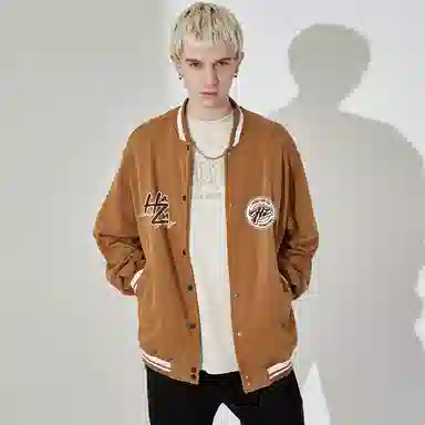 Huzzah Basic Logo Baseball Jacket