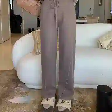 花栗鼠小姐 纯色甩腿裤小个子休闲裤 女款