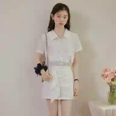 桴生 多风格夏季收腰镂空设计感服饰短袖连衣裙 女款