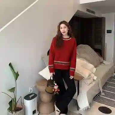 花栗鼠小姐 纯色甩腿裤小个子休闲裤 女款