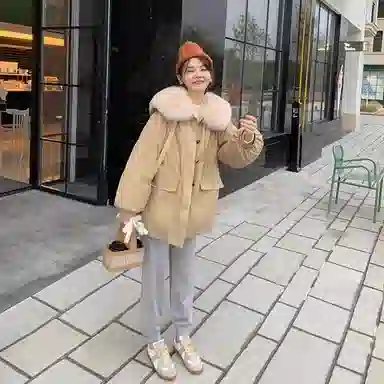 花栗鼠小姐 纯色系带针织运动裤 女款