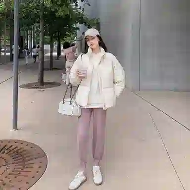 花栗鼠小姐 纯色系带针织运动裤 女款