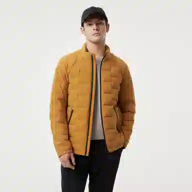 坦博尔 立领轻薄短款内胆叠穿保暖羽绒服 男款