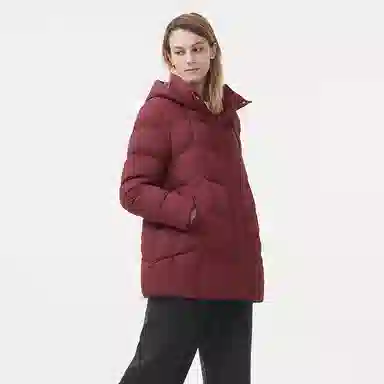 坦博尔 可脱卸帽蓄热科技保暖羽绒服 女款