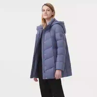 坦博尔 可脱卸帽蓄热科技保暖羽绒服 女款