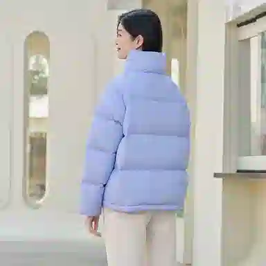 坦博尔 立领休闲宽松短款羽绒服 女款