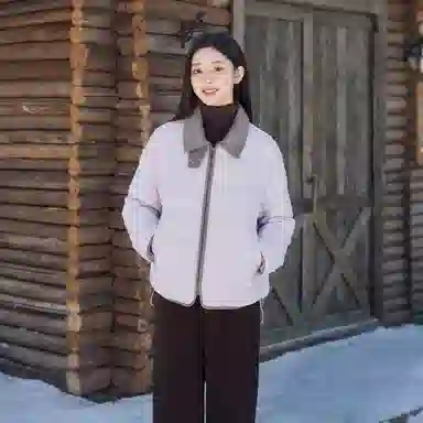 坦博尔 宽松翻领长袖羽绒服 女款