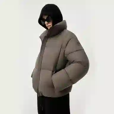 坦博尔 面包立领泡芙简约纯色羽绒服 女款