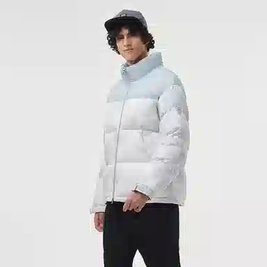 坦博尔 运动印花高充立领面包羽绒服 男女同款