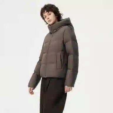 坦博尔 连帽纯色加厚羽绒服 女款